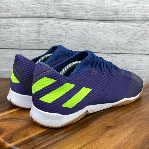 Adidas Nemeziz Messi 19.3 Indigo Signal Green Indoor Soccer Shoe EF1812 Men’s 13 - Picture 5 of 12